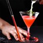 Spiral Cocktail Glass Revolving Martini Creative Long Tail Straw Wine Glass