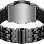 Binary Matrix Blue LED Digital Watch Mens Classic Creative Fashion Black Plated Wrist Watches