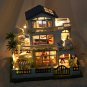 DIY Wooden Mini Seaside Villa Miniature Building Kits Doll Houses With Furniture