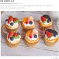 6Pcs Fake Cupcake Realistic Artificial Small Plastic Pastry Model For Kitchen Bakery Food Display