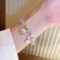 Exquisite Opal Beaded Bracelet For Women Elegant Lucky Cat Pendant Elastic Model A14