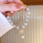 Exquisite Opal Beaded Bracelet For Women Elegant Lucky Cat Pendant Elastic Model A14
