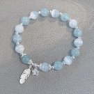 Exquisite Opal Beaded Bracelet For Women Elegant Lucky Cat Pendant Elastic Model A16