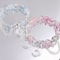 Niche Design Zircon Star Moon Beads Bracelet for Women Girls Fashion Korean Model Blue