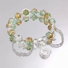Niche Design Zircon Star Moon Beads Bracelet for Women Girls Fashion Korean Model Green