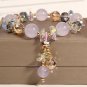 8mm Natural Crystal Bracelet Fashion Women's Light Luxury Jade Pendant Student Model Blue