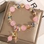 8mm Natural Crystal Bracelet Fashion Women's Light Luxury Jade Pendant Student Model Blue