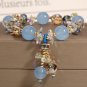 8mm Natural Crystal Bracelet Fashion Women's Light Luxury Jade Pendant Student Model Blue