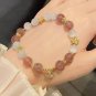 Fashionable Natural Strawberry Crystal Bracelets Light Luxury Pink String Model Pink