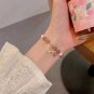 Fashionable Natural Strawberry Crystal Bracelets Light Luxury Pink String Model Pink3