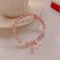 Fashionable Natural Strawberry Crystal Bracelets Light Luxury Pink String Model Pink5