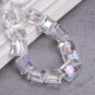 10pcs 13mm Square Faceted Cut Crystal Glass Loose Crafts Beads lot for DIY Model Purple