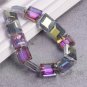 10pcs 13mm Square Faceted Cut Crystal Glass Loose Crafts Beads lot for DIY Model Black
