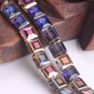 10pcs 10mm Square Shape Glossy Matte Faceted Crystal Glass Loose Beads For Model Purple 10pcs 10mm Square Shape Glossy Matte Faceted Crystal Glass Loose Beads For Model Purple