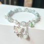 Simple Colorful Beads Crystal Bracelet for Women Girls Korean Ins Butterfly Model Purple