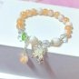 Simple Colorful Beads Crystal Bracelet for Women Girls Korean Ins Butterfly Model Purple