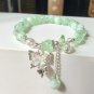 Simple Colorful Beads Crystal Bracelet for Women Girls Korean Ins Butterfly Model Orange