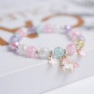 Makersland Children Bracelets for Girls Candy Color Adjustable Rope Pendant Model Horse