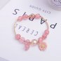 Makersland Children Bracelets for Girls Candy Color Adjustable Rope Pendant Model Red flower