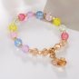 Makersland Children Bracelets for Girls Candy Color Adjustable Rope Pendant Model Strawberry