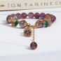 Natural Purple Crystal Bead Bracelet Niche Design Natural Stone Healing Model Purple