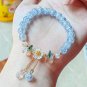 Shoulder Necklace Bridal Kids Crystal Flower Bead Bracelet With Glass Model F