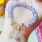 Shoulder Necklace Bridal Kids Crystal Flower Bead Bracelet With Glass Model F