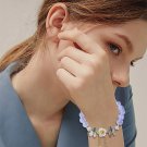 Shoulder Necklace Bridal Kids Crystal Flower Bead Bracelet With Glass Model I