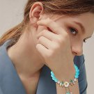Shoulder Necklace Bridal Kids Crystal Flower Bead Bracelet With Glass Model B