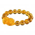 Luck Pixiu Bead Bracelet Feng Shui Citrine Stone Bracelet Gift for Men Model Yellow