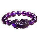 Luck Pixiu Bead Bracelet Feng Shui Citrine Stone Bracelet Gift for Men Model Purple