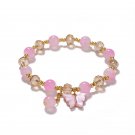 Women Girls Glass Beads Bracelet Butterfly Shape Pendant Ladies Elegant Charm Model A5