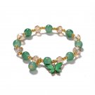 Women Girls Glass Beads Bracelet Butterfly Shape Pendant Ladies Elegant Charm Model A2