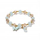 Women Girls Glass Beads Bracelet Butterfly Shape Pendant Ladies Elegant Charm Model A1