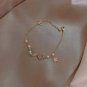 Fashion Double Layered Crystal Pearl Splicing Beaded Bracelets for Women Ethnic Model Grey