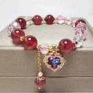 Natural Strawberry Crystal Bracelets Women's Fashion High End Light Luxury Love Model Pink
