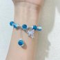Crystal Butterfly Pendant Elastic Bracelet Colorful Glass Beads Bracelet For Model A5