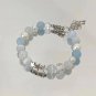Crystal Butterfly Pendant Elastic Bracelet Colorful Glass Beads Bracelet For Model A1