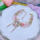 ""Haiyu Xingchen"" Cool Long Tassel Butterfly Glass Model Pink