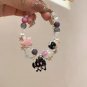 New Black Cat Heart Rhinestone Pentagram Star Beads Bracelet For Women Model Type 13
