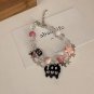 New Black Cat Heart Rhinestone Pentagram Star Beads Bracelet For Women Model Type 11