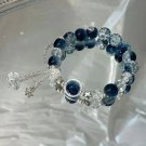Butterfly Star Moon Flower Pendant Glazed Bracelet Jewelry Gift Beauty Model Silver Butterfly Star Moon Flower Pendant Glazed Bracelet Jewelry Gift Beauty Model Silver