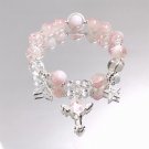 Beautiful Fairy Wand Stat Fish Tail Charm Burst Flower Crystal/Cracked Crystal Model Pink