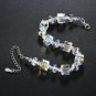 Transparent Square Crystal Bracelet Adjustable Bangle Women Party Jewelry Girl Model 6mm earring