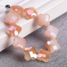 10pcs 12mm Flower Clover Shape Faceted Crystal Glass Loose Spacer Beads For Model J Wine