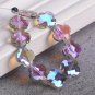 10pcs 12mm Flower Clover Shape Faceted Crystal Glass Loose Spacer Beads For Model Red