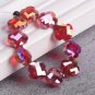 10pcs 12mm Flower Clover Shape Faceted Crystal Glass Loose Spacer Beads For Model Champagne