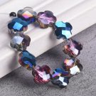 10pcs 12mm Flower Clover Shape Faceted Crystal Glass Loose Spacer Beads For Model Blue Rose