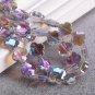 10pcs 12mm Flower Clover Shape Faceted Crystal Glass Loose Spacer Beads For Model Blue Rose