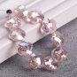 10pcs 12mm Flower Clover Shape Faceted Crystal Glass Loose Spacer Beads For Model Blue Rose
